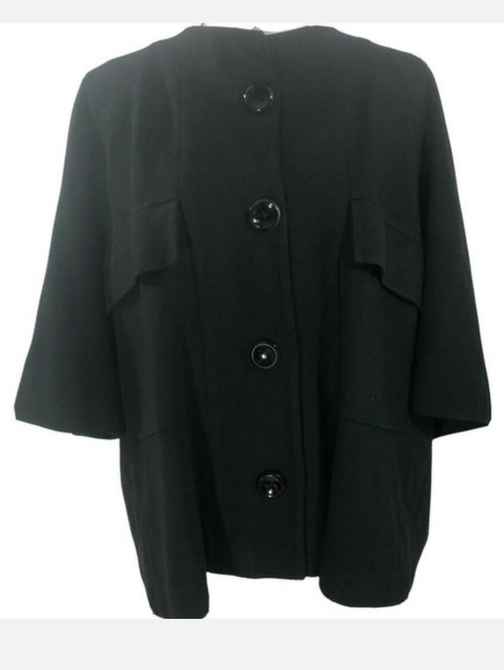 Anne Klein Women’s Plus 3X Black Lined Button Jacket Blazer Career